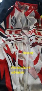 Veste fermeture abîmée